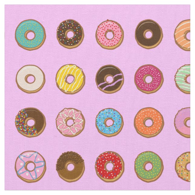 Tissu Doughnut colorée (Fermer)