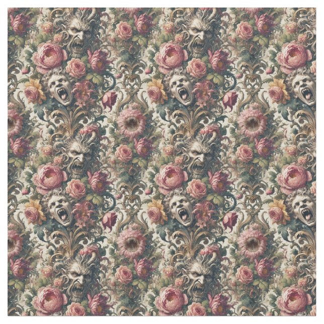 Tissu Douleurs baroques de la faim - Carrelage gothique  (Fermer)