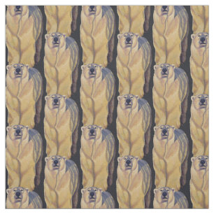 Tissu d'ours Polar Bear Art Fabric Personnalisable