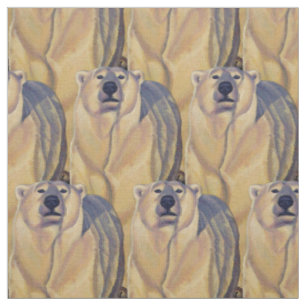 Tissu d'ours Polar Bear Art Fabric Personnalisable