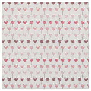 Tissu Doux Motif Tulipe rose simple - Couleurs roses
