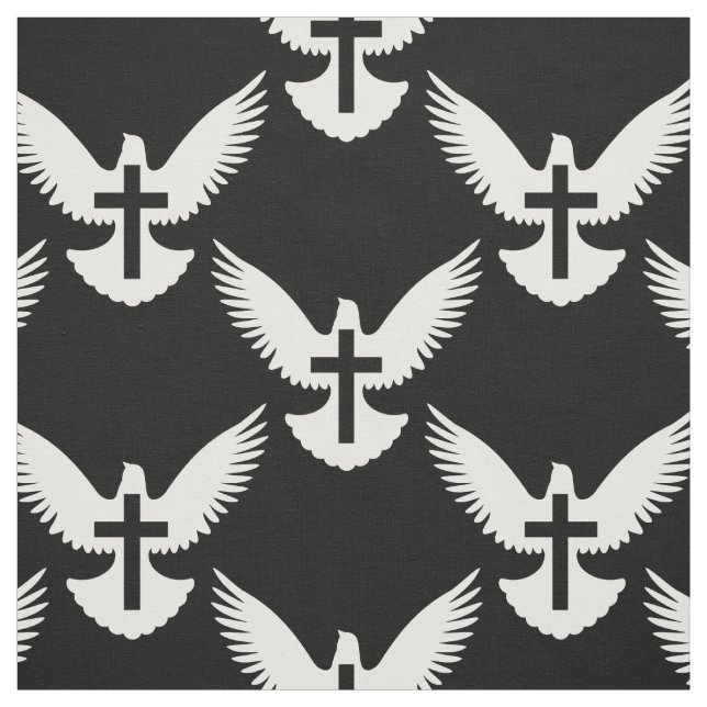 Tissu Dove avec croix (Échantillon)