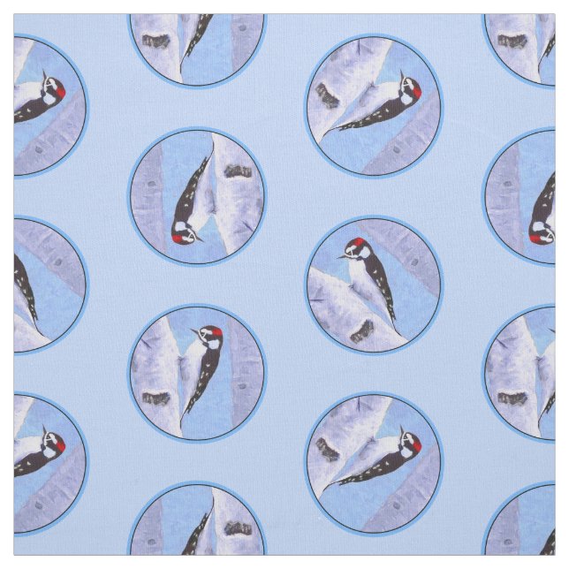 Tissu Downy Pic Aspen Peinture Oiseau Original (Échantillon)