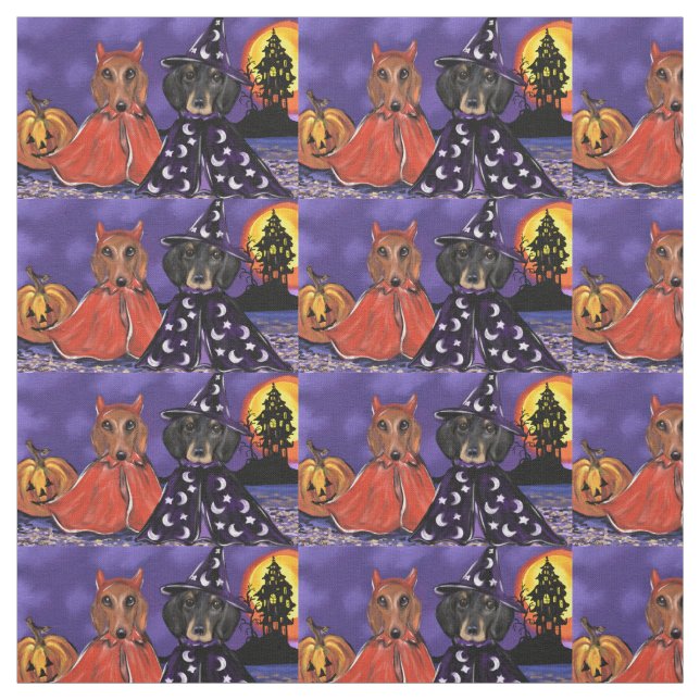 Tissu Doxie Halloween (Échantillon)