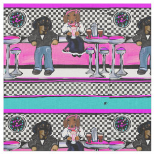 Tissu Doxie Rock and Roll