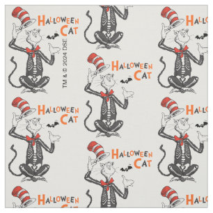 Tissu Dr Seuss Chat d'Halloween en Casquette