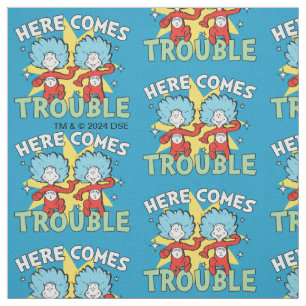 Tissu Dr. Seuss Chose Un Chose Deux Les Ennuis Arriven