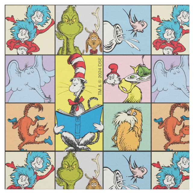 Tissu Dr. Seuss | Histoires Graphiques (Échantillon)
