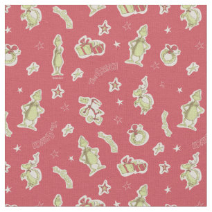 Tissu Dr Seuss The Grinch Motif de Noël rouge