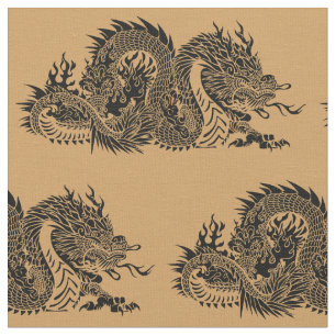 Tissu Dragon asiatique
