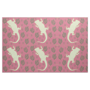 Tissu Dragon barbu jouant au Cactus Fabric