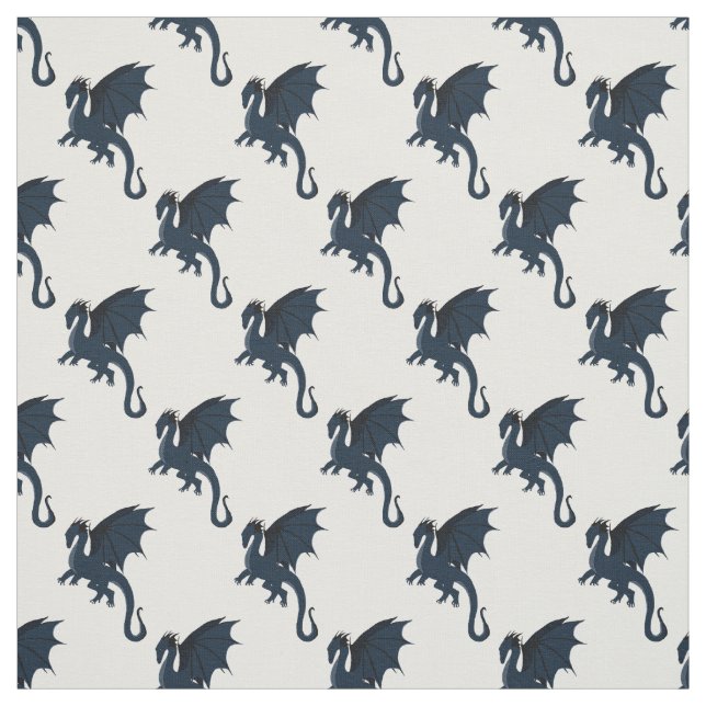 Tissu Dragon bleu (Échantillon)