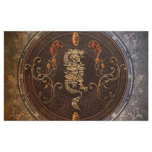 Tissu Dragon chinois d'or