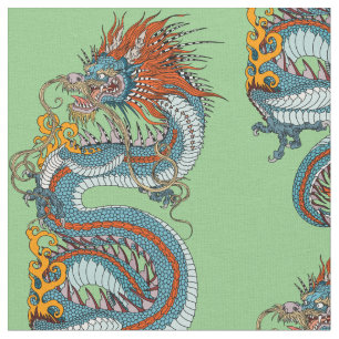 Tissu Dragon chinois traditionnel