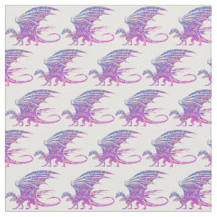 Tissu Dragon de mosaïque Extraordinaire violet