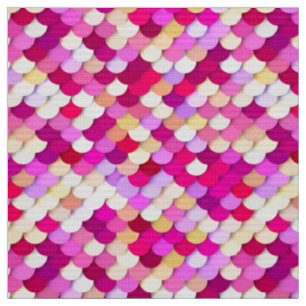 Tissu "Dragon Scales" - magenta, rose et or