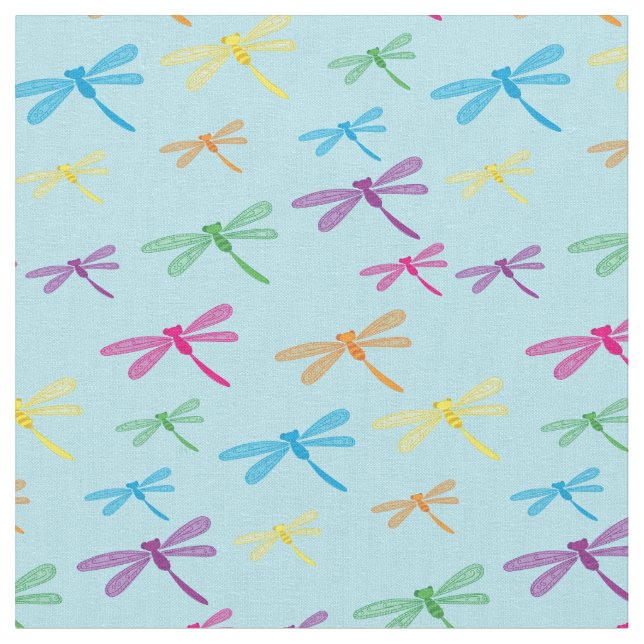 Tissu Dragonflies Colorée Dragonfly Rainbow (Fermer)