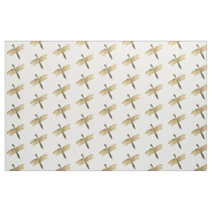 Tissu Dragonflies d'or