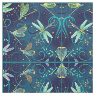 Tissu Dragonly Turquoise