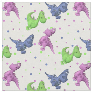 Tissu Dragons comiques mignons de style