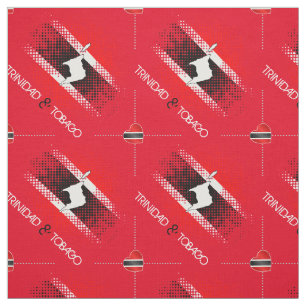 Tissu Drapeau à motif de cœur de Trinité-et-Tobago sur f