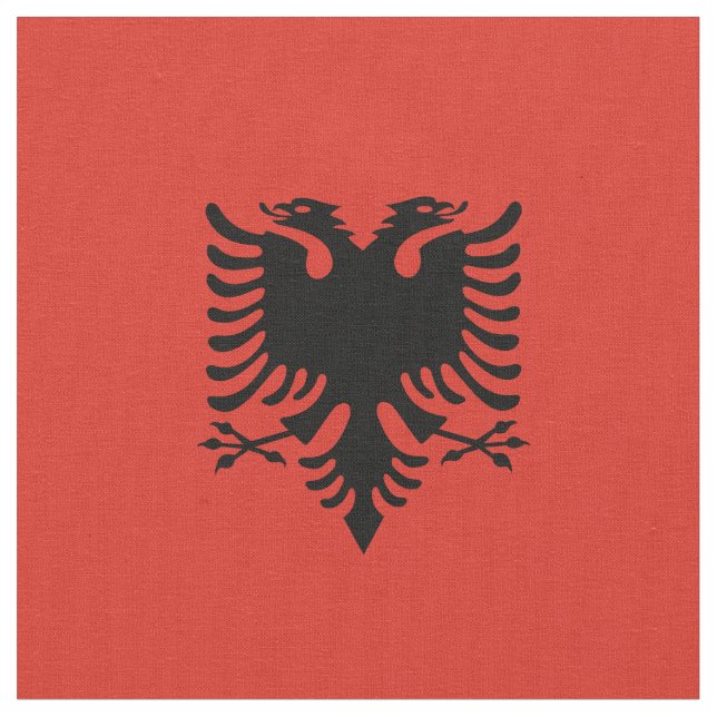 Tissu Drapeau albanais (Fermer)