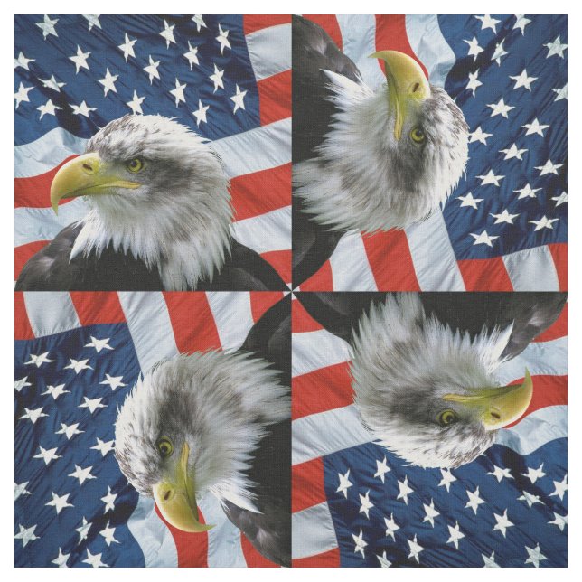 Tissu Drapeau américain chauve d'Eagle (Échantillon)