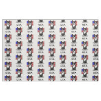 Drapeau américain mignon Boston Terrier - (noir)