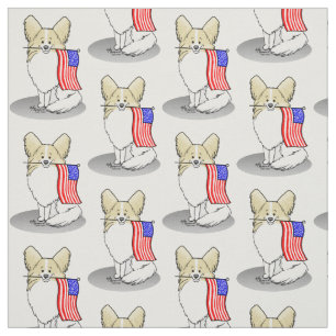 Tissu Drapeau américain patriotique USA Papillon (citron