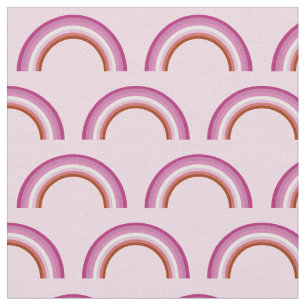 Tissu Drapeau arc-en-ciel de la fierté lesbienne rose