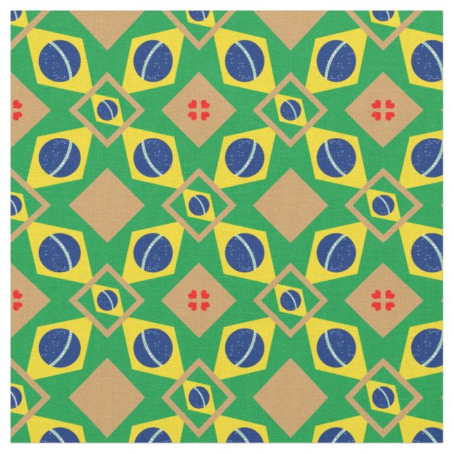 Tissu Drapeau brésilien et mode textile branchée brésili (Fermer)