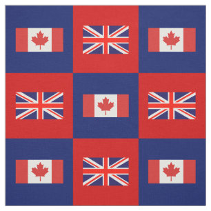 Tissu Drapeau BRITANNIQUE, drapeau du Canada sur le