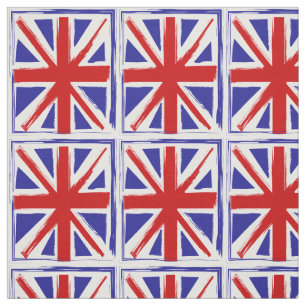 Tissu Drapeau britannique d'Union Jack de style grunge