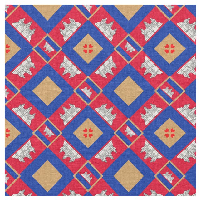 Tissu Drapeau cambodgien et mode textile branché du Camb (Fermer)