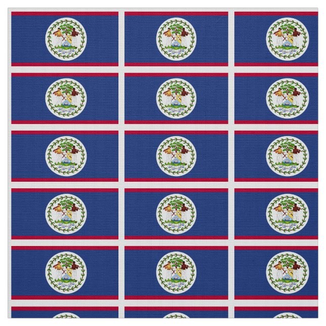 Tissu Drapeau classique de Belize (Échantillon)
