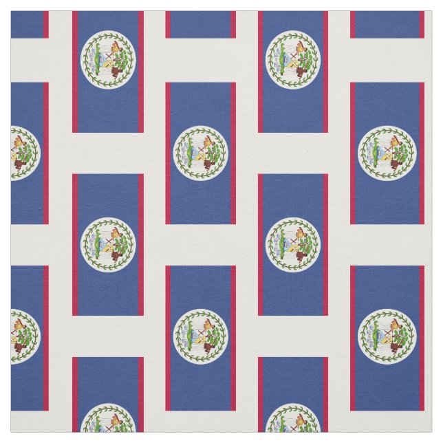 Tissu Drapeau classique de Belize (Échantillon)
