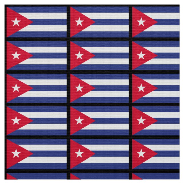 Tissu Drapeau classique de Cuba (Échantillon)