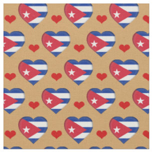 Tissu Drapeau cubain et mode de Red Heart Fabric /Cuba