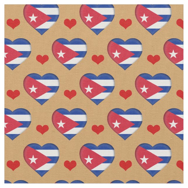 Tissu Drapeau cubain et mode de Red Heart Fabric /Cuba (Fermer)