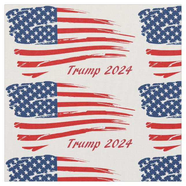 Tissu Drapeau de bataille de Trump 2024 (Fermer)