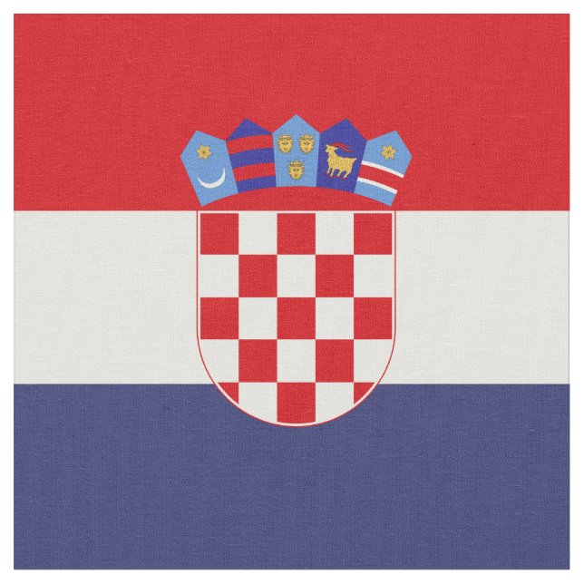 Tissu Drapeau de Croatie (Fermer)