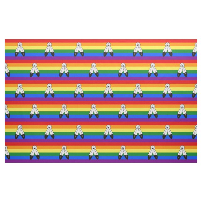 Tissu Drapeau de fierté bispirituel de SlipperyJoe's sym (Yard)