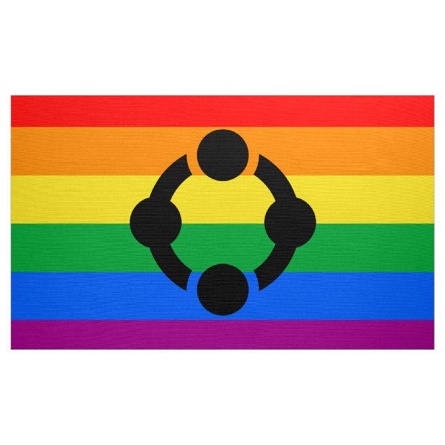 Tissu Drapeau de fierté de niche arc-en-ciel (Yard)