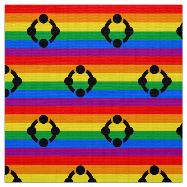 Tissu Drapeau de fierté de niche arc-en-ciel (Échantillon)
