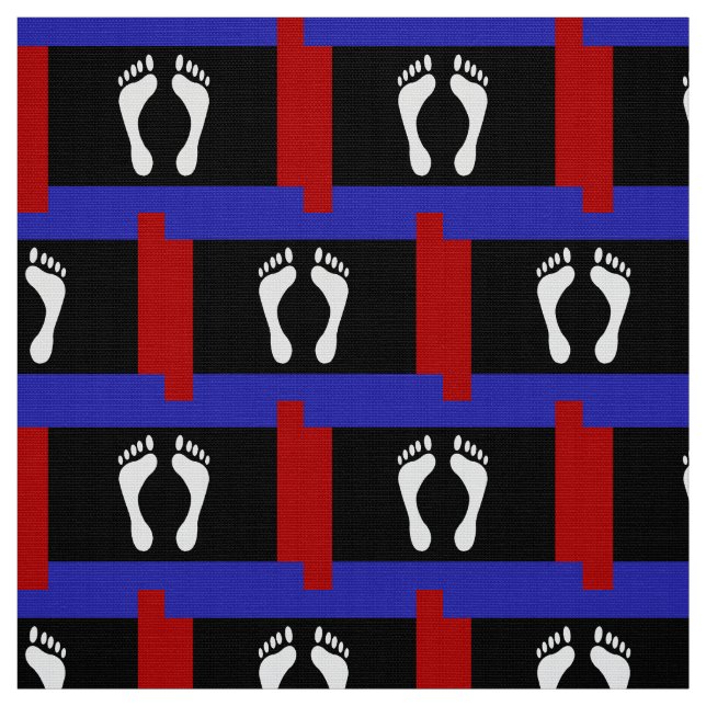 Tissu Drapeau de fierté de pied (empreinte de pied) (Échantillon)