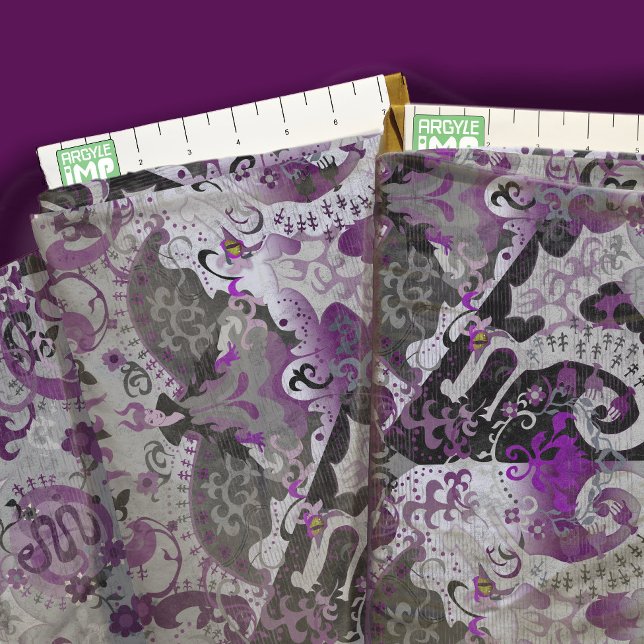 Tissu Drapeau de fierté désisexuel Couleurs Dragon Damas (close-up with ruler)