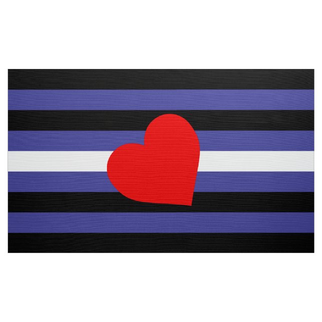 Tissu Drapeau de fierté en cuir et cœur (Yard)