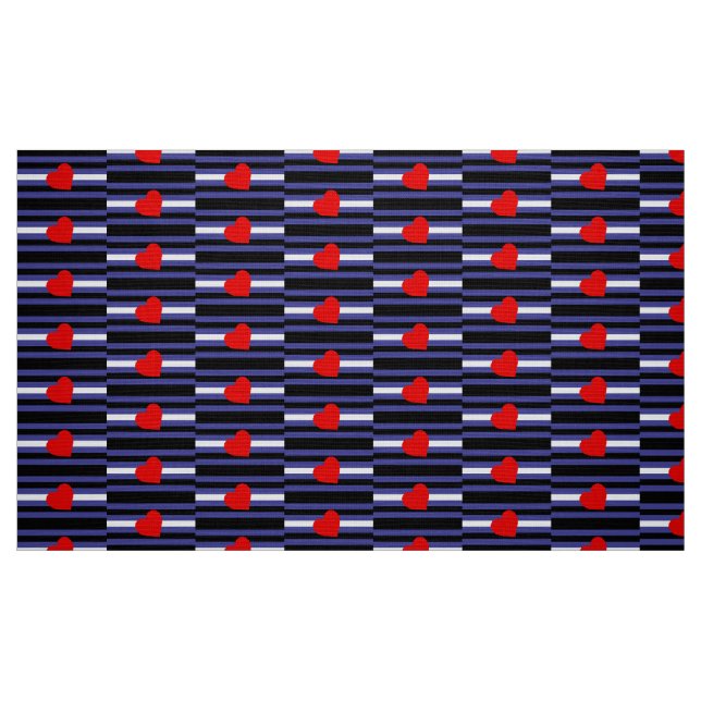 Tissu Drapeau de fierté en cuir et cœur (Fat Quarter)