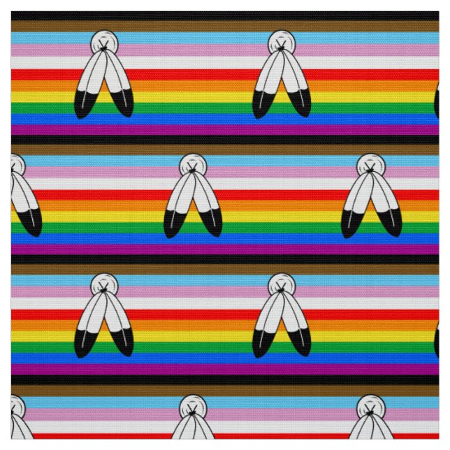 Tissu Drapeau de fierté progressiste LGBTQ+ Two-Spirit (Échantillon)