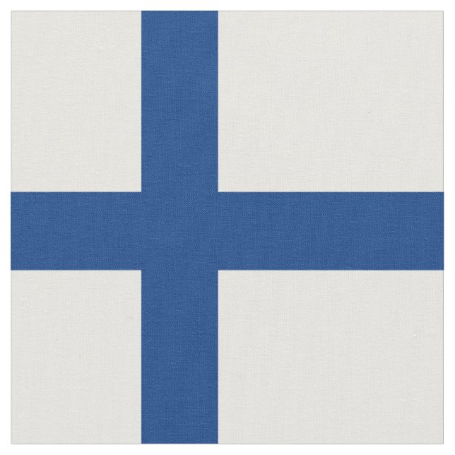 Tissu Drapeau de Finlande (Fermer)